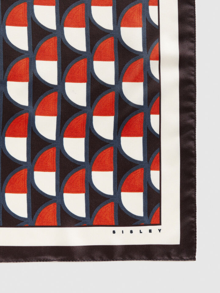 Printed square scarf - null - Multi-color | Sisley image number 2